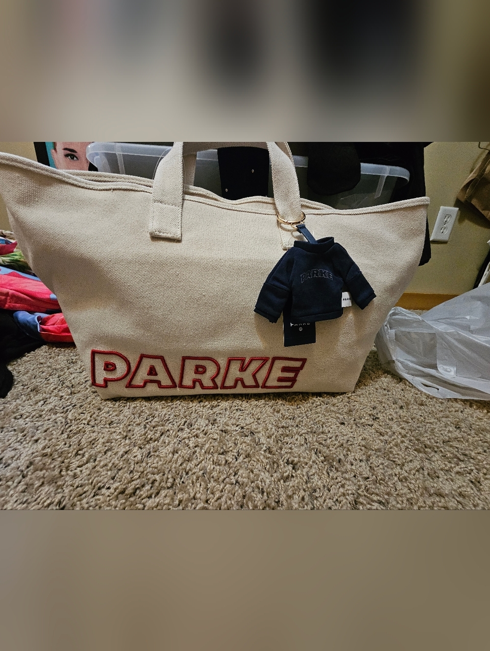 Canvas Tote Bag - Parke x Target And Keychain Nwt